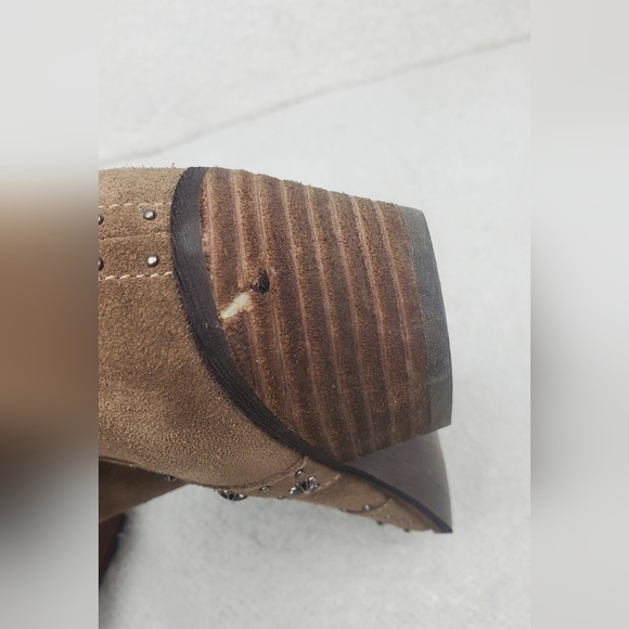 Sam Edelman Bootie Women Size 7M Taupe Studded Point-toe - Picture 13 of 16